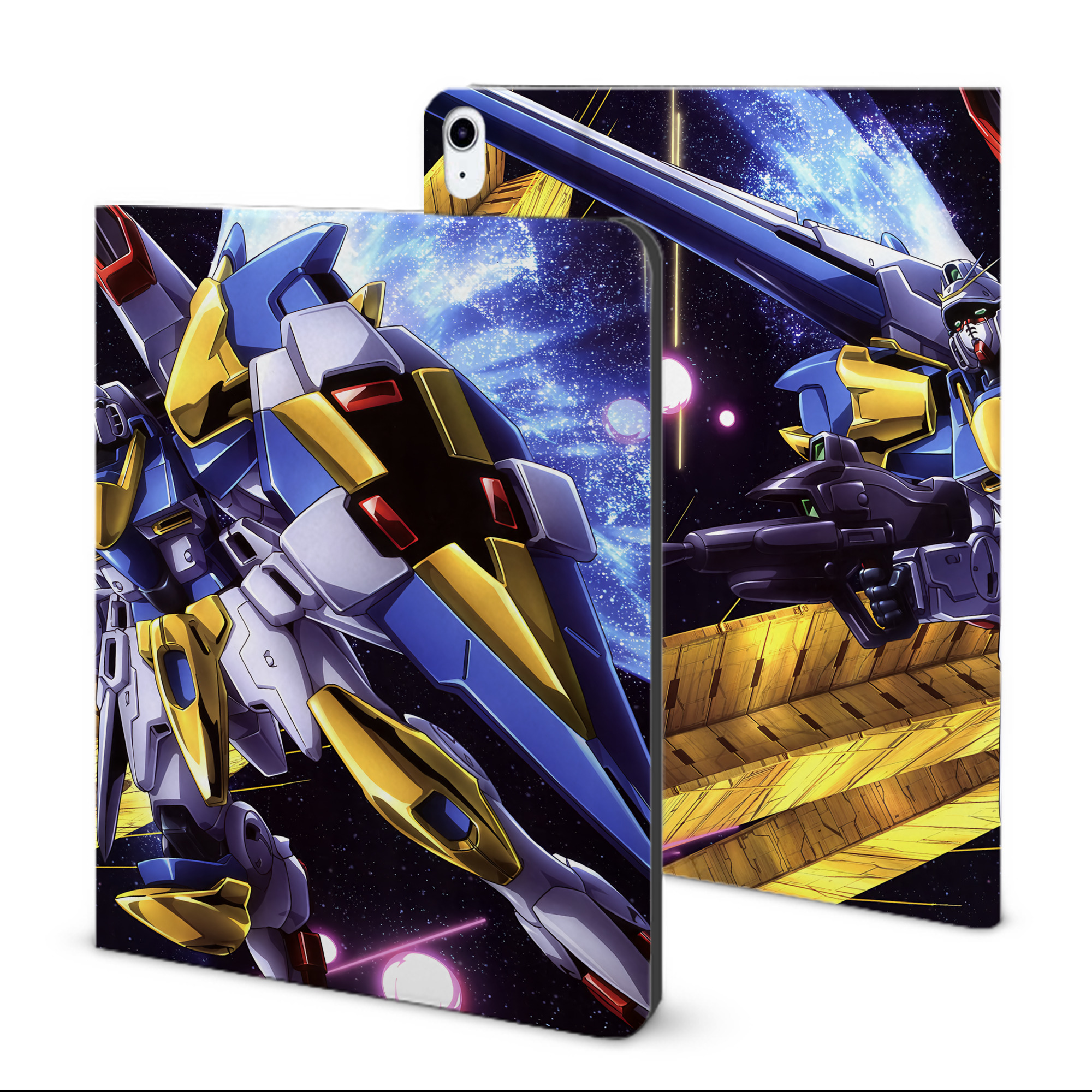 （画像用） 機動戦士ガンダム Mobile Suit Gundam IPad ケース ブック型 PUレザー TPU 耐衝撃 軽量 薄型 ペン収納なし 全面保護 IPad 各モデル対応